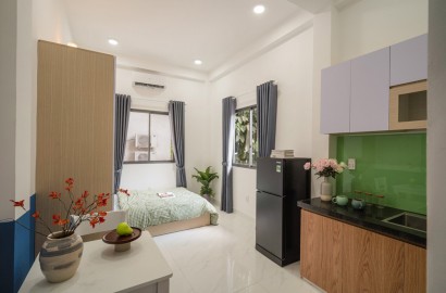Bright studio apartmemt for rent on Street No 56, Thanh My Loi